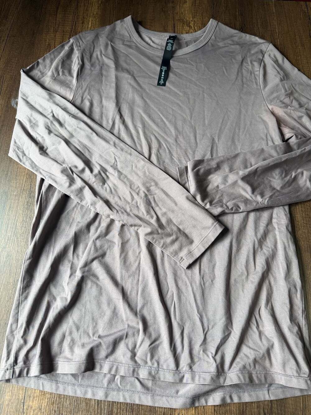 Lululemon Luxe Lotus Jersey Long Sleeve Size S Taupe